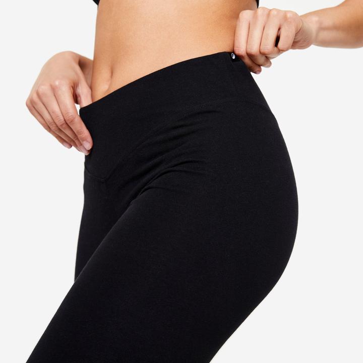 Immagine prodotto Domyos 3/4 Leggings Damen Slim - schwarz (W30/L31)