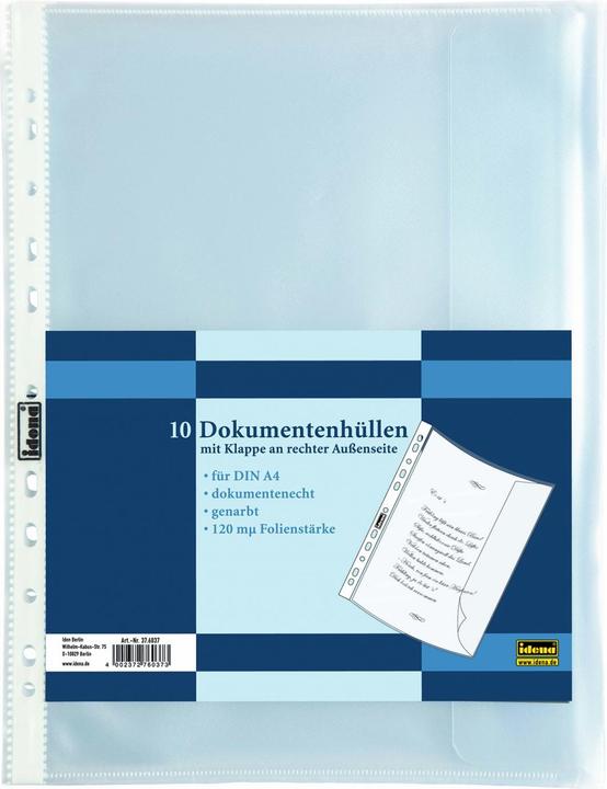 Produktbild Idena Dokumentenhülle A4 10er genarbt 120µ (A4, 10 x)