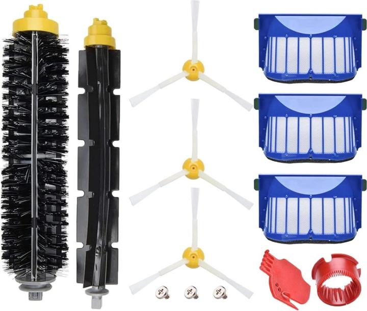 Produktbild Werkstein Ersatzbürsten & Hepa-Filter für iRobot Roomba Staubsauger 500/600 – Reinigungsset (13-tlg.)