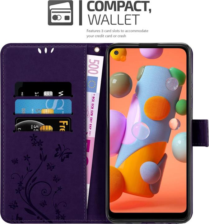 Immagine prodotto Cadorabo Copertina del libro di fiori (Samsung Galaxy A11, Samsung Galaxy M11)