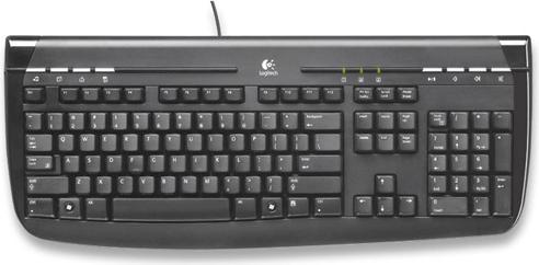 Actual product image Logitech OEM Internet 350 USB Keyboard, black, CH layout (CH, Cable)