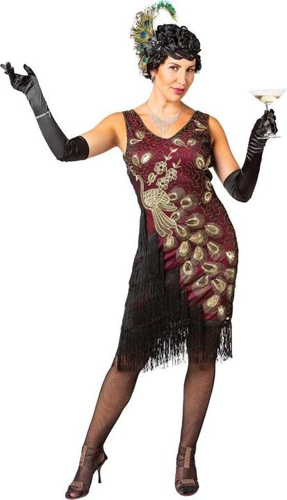 Image du produit Orlob Robe charleston paon, rouge/noir (XXL, 3XL)