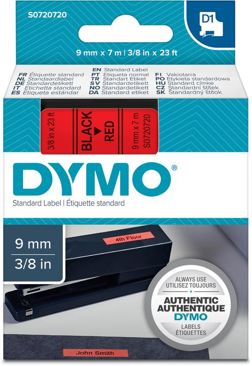 Actual product image Dymo S0720720 Standard tape (0.90 cm, Red)