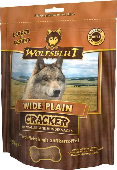 Immagine prodotto Wolfsblut Cracker Snack per cani Wide Plain Horse & Sweet Potato 225 g (Adulto, 1 pz., 225 g)