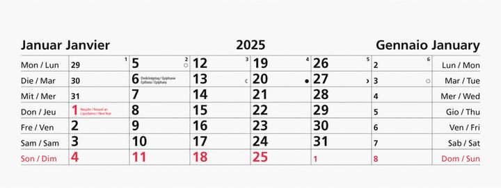 Nährwerte und Zutaten Biella Abreisskalender (24 x 9 cm, Harter Einband, Deutsch, Englisch, Italienisch, Französisch)