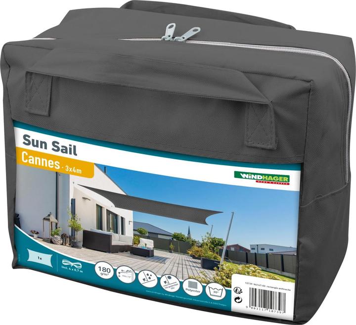 Actual product image Windhager Sun Sail CANNES Rechteck