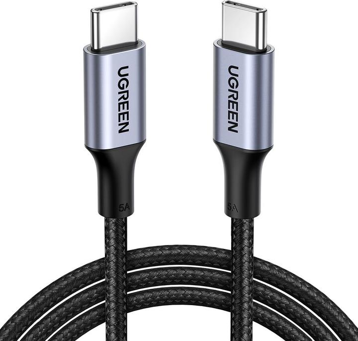 Actual product image Ugreen US316 Type C to Type C Cable, 100W, 3m (black) (3 m, USB 2.0)
