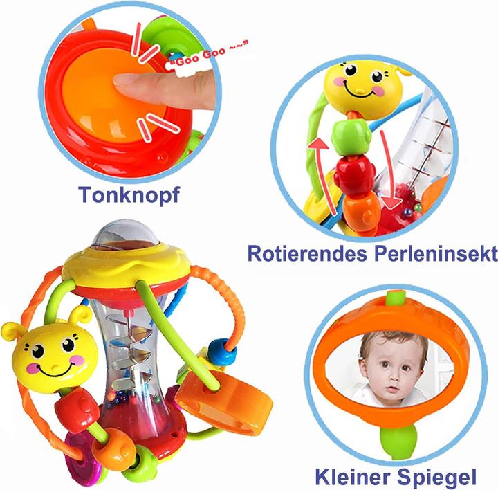 Actual product image Activity Board Baby Toy 6 Months Rattle Baby Motoric Ball Grasp Ball, Grasp, Shake & Crawl