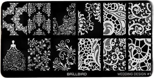 Produktbild BrillBird Stempel Palette Wedding design 1 (Nagellacktrockner)