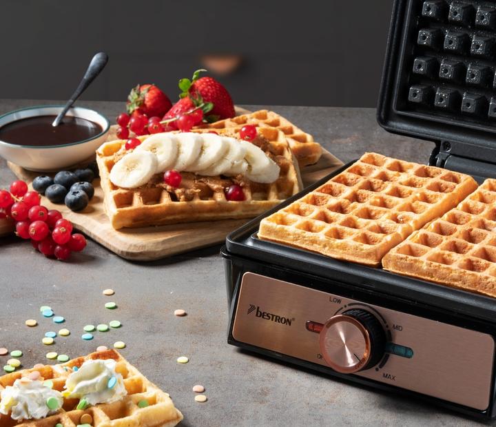 Actual product image Bestron Waffle maker, copper