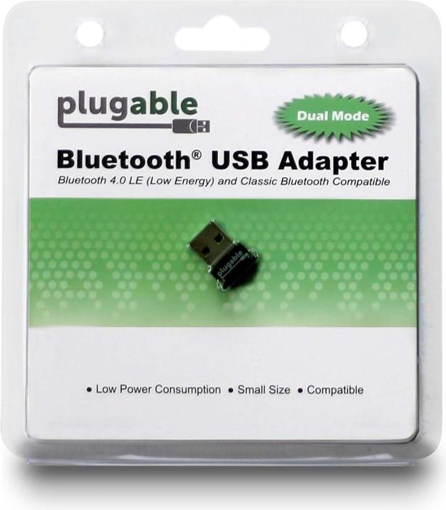 Actual product image Plugable USB Bluetooth 4.0 Micro Adapter (Transmitter & Receiver)