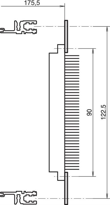 Produktbild Schroff Lochschiene für Steckverbinder nach EN 60603-2 (DIN 41612) - LOCHSCH.84H
