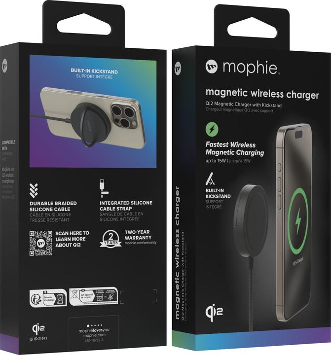 Immagine prodotto mophie Supporto per caricabatterie wireless nero (15 W)