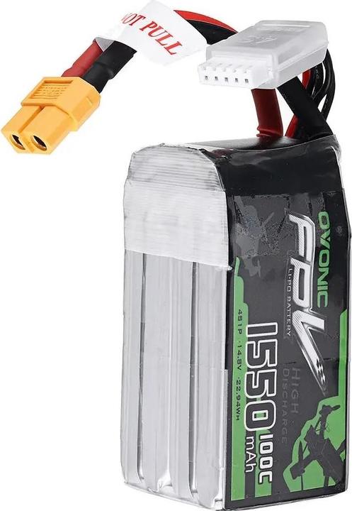 Produktbild AccuCell Akku 1550mAh 14.8V 100C 4S XT60-Stecker für Modellbau (14.80 V, 1550 mAh)