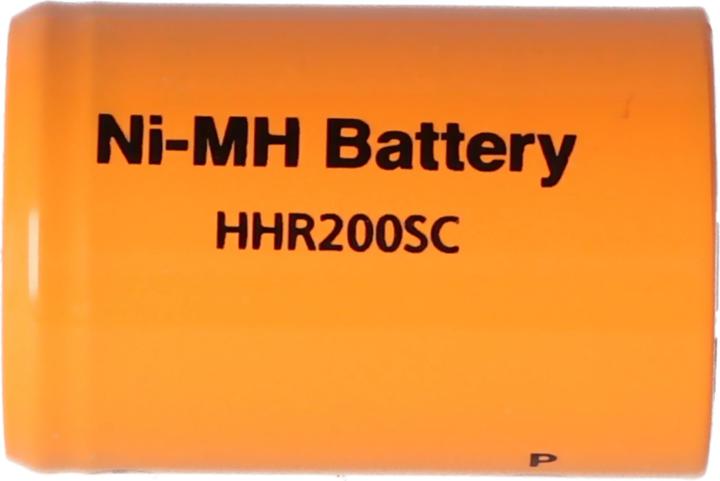 Actual product image Panasonic 4/5 SUB-C HHR200SC NiMH Akku Flattop Abmessungen 22,2x34mm (4/5 SC, 2000 mAh)