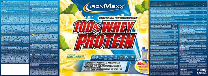 Produktbild IronMaxx 100% Whey Protein (2350g Dose) (Banane, Joghurt, 1 Stk., 2350 g)