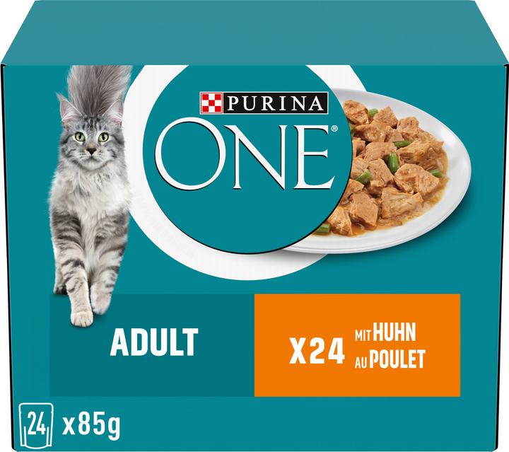 Produktbild Purina ONE Stückchen Huhn (Adult, 24 Stk., 2040 g)