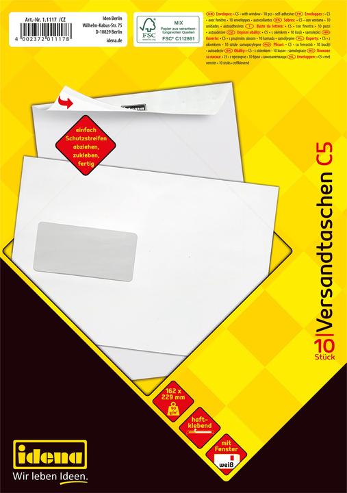 Produktbild Idena VT C5 weiss 90g 10er hk m.F. FSC-Mix (10 x)