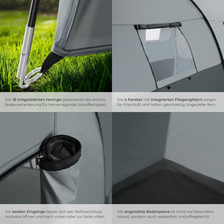 Actual product image tectake Roskilde (Tunnel tent, 7.50 kg, 6 persons)