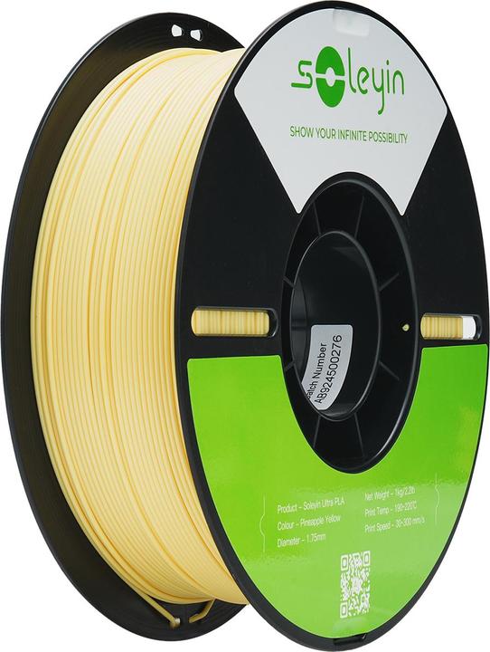 Actual product image Creality Filament Soleyin Ultra-PLA Gelb 1.75 mm 1.29 kg (PLA, 1.75 mm, 1290 g, Yellow)