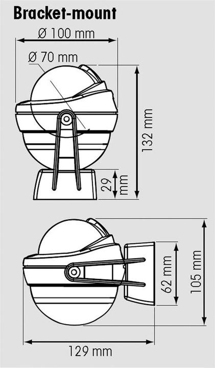 Immagine prodotto Plastimo Bussola Offshore 75, con staffa, nero