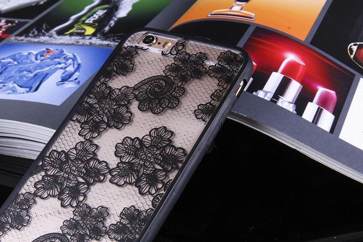 Produktbild König Design Apple iPhone 8 Plus Handy Hülle Mandala Case Schutzhülle Motiv Blüten Schwarz (Apple iPhone 8 Plus)