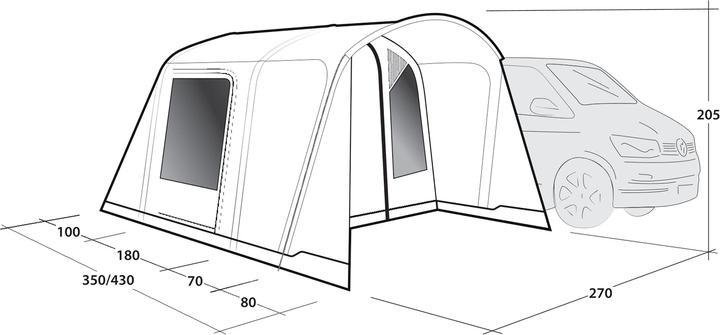 Produktbild Outwell Vorzelt Talladega Air, Fahrzeugtyp: Bus, Aufbauart (Vorzelt, 22.50 kg)