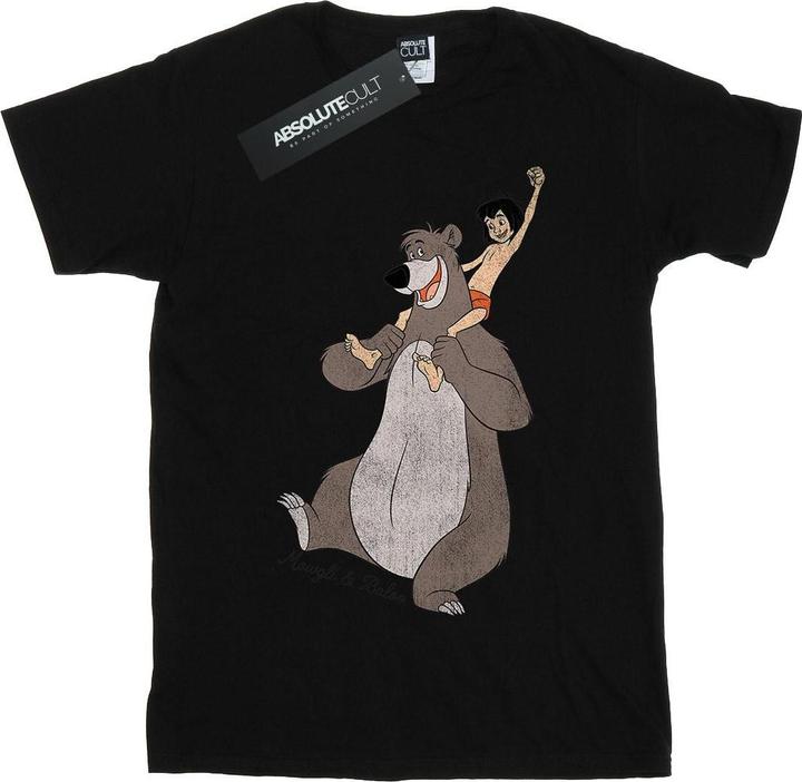 Actual product image Disney Girls Mowgli And Baloo Cotton T-Shirt (128)