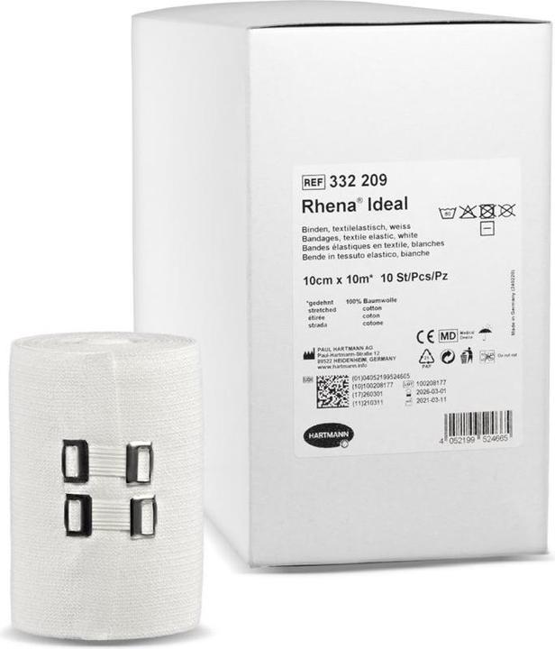 Produktbild Rhena Ideal Elastische Binde 10cmx10m weiss 10 Stk