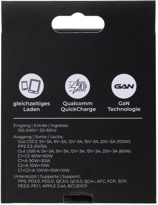 Produktbild Onit USB-Wandladegerät Trial QC5.0 120 W GaN Schwarz (120 W)