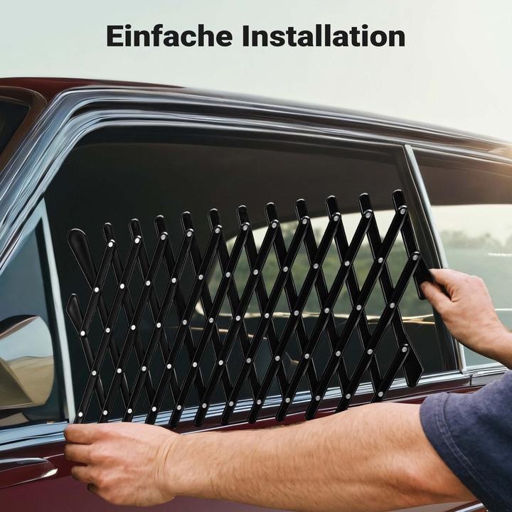 Actual product image Wiltec Fudajo dog protection grille car window 17.7x24cm ventilation grille car window grille (Dog, Reflectors)