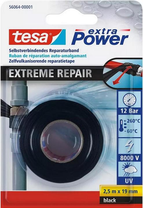 Produktbild tesa 3x EXTRA POWER Extreme Repair Reparaturband, Dreierpack (19 mm)