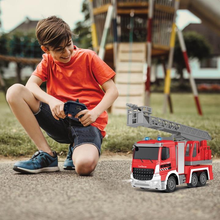 Image du produit Lexibook Camion de pompiers télécommandé CROSSLANDER PRO avec échelle, pulvérisateur d'eau, effets sonores