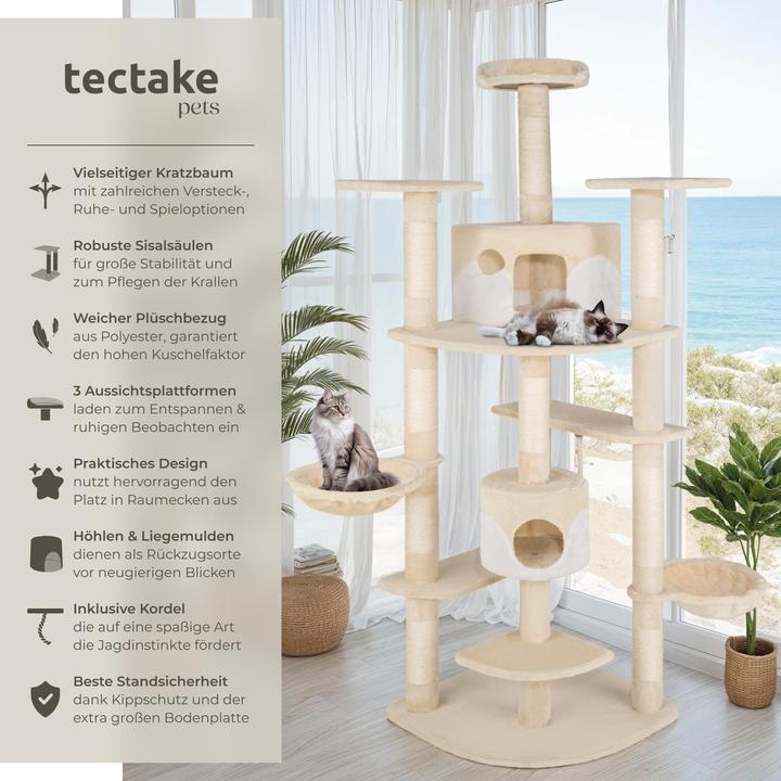 Produktbild tectake Nelly (204 cm, Beige, Weiss)