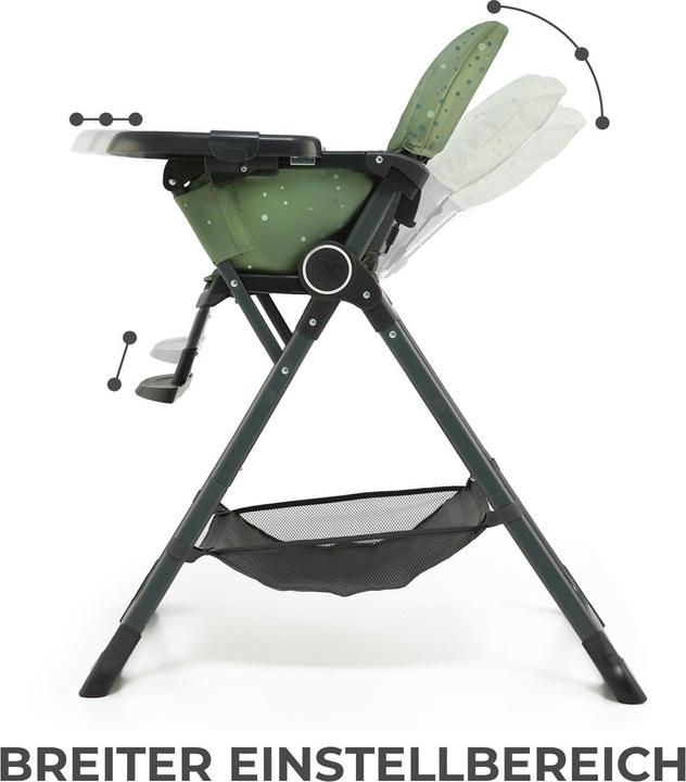 Actual product image KinderKraft Foldee high chair green (High chair booster seat)
