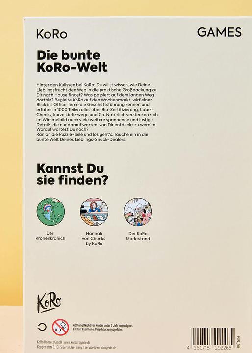 Actual product image KoRo Puzzle "The colourful world" 1000 pieces (1000 pieces)