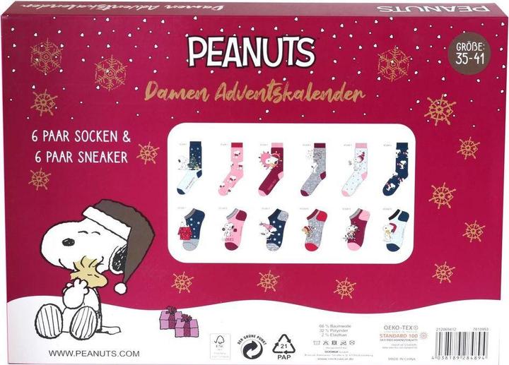 Produktbild Champ Adventskalender mit Peanuts Damen-/Kinder-Socken