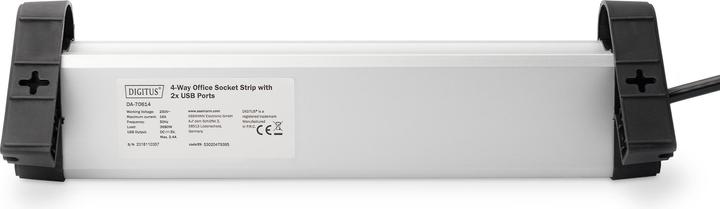 Actual product image Digitus Office socket strip (6 x, USB-A, 1.50 m)