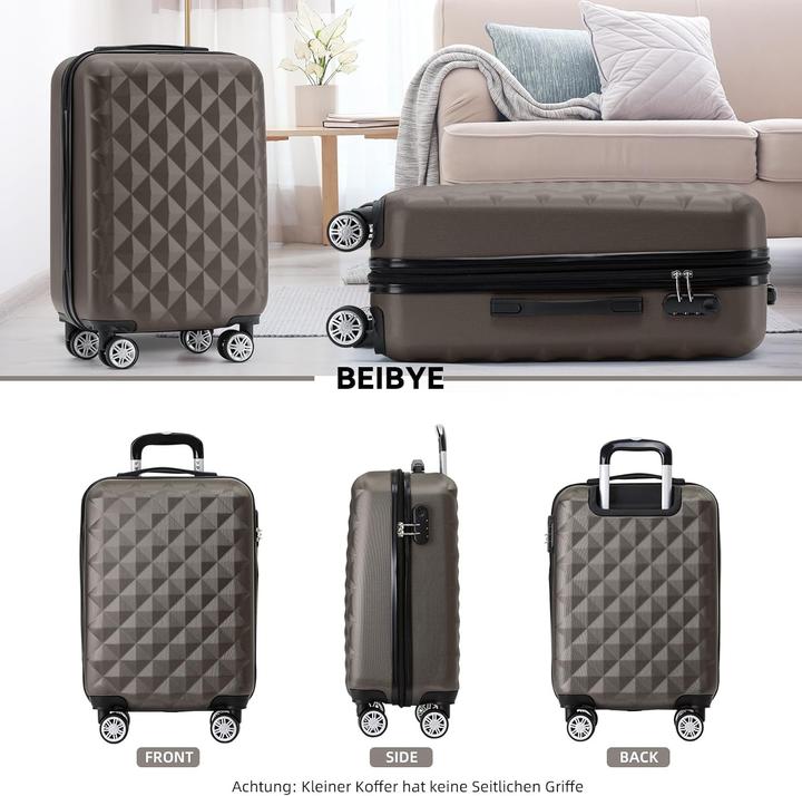 Immagine prodotto Beibye Hartschalen-Trolley (45 l, Bagaglio a mano (fino a 50 litri))