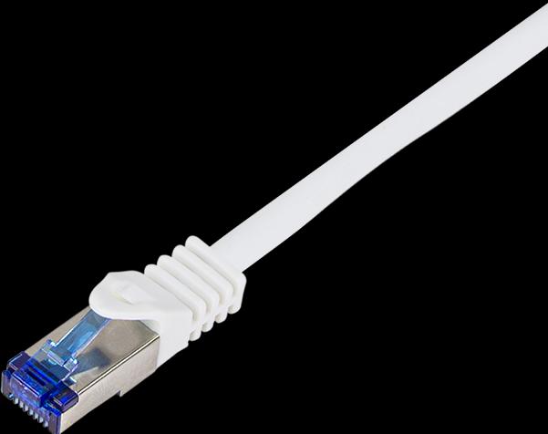 Actual product image LogiLink Patch cable Ultraflex, Cat.6A, S/FTP, 1.0 m, whiteá (S/FTP, CAT6a, 1 m)
