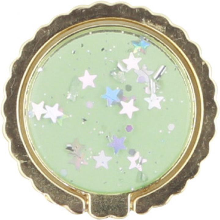 Actual product image PhoneLook Cover rubber silver sequins with ring green (Apple iPhone 11 Pro)