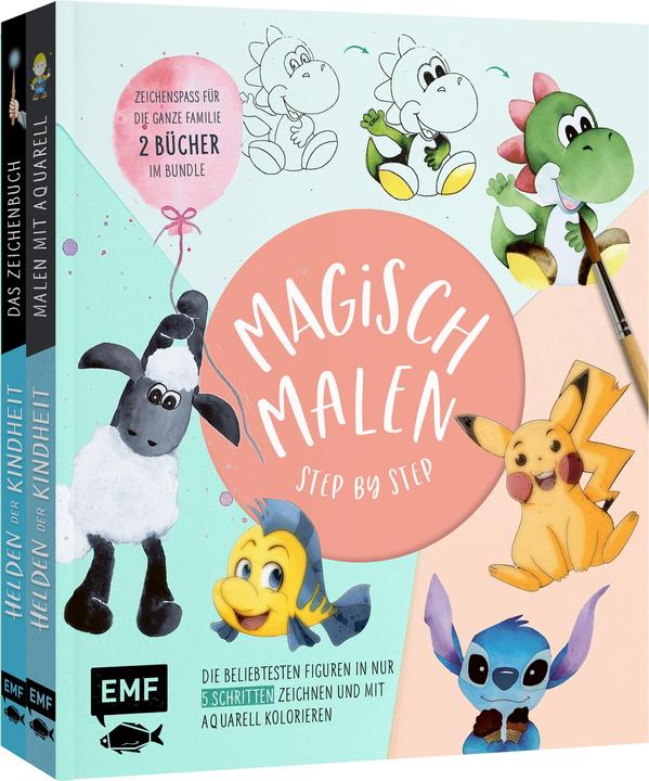Produktbild Magisch malen Step by Step – Die beliebtesten Figuren aus TV und Kino in nur 5 Schritten zeichnen