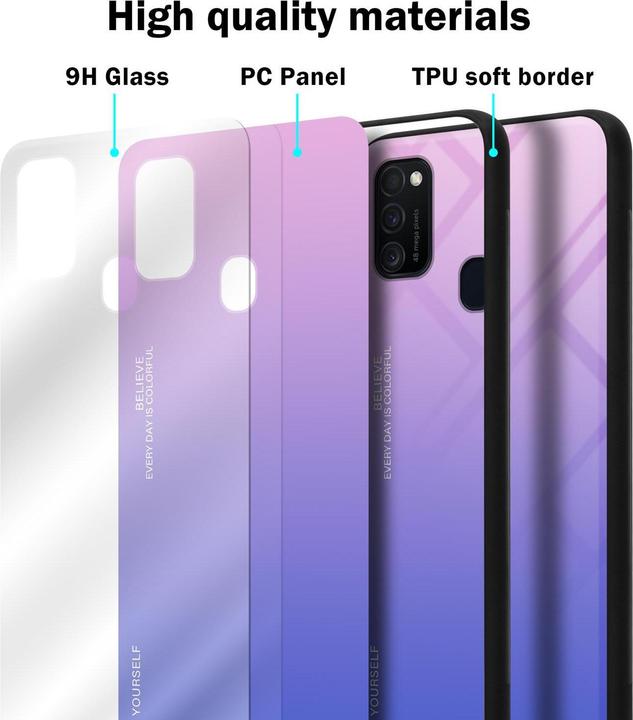 Actual product image Cadorabo TPU 2 colors glass cover (Samsung Galaxy M30s, Samsung Galaxy M21)