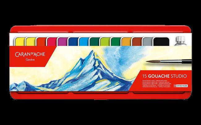 Immagine prodotto Caran d'Ache Gouache Studio Tabletten Metallschachtel (Multicolore, Verde, Verde lime)