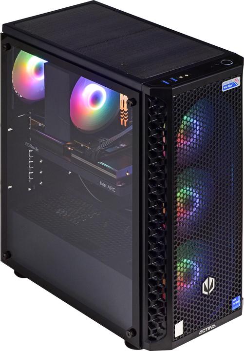 Image du produit Actina 5901443339281 PC Midi Tower AMD Ryzen™ 5 5600 DDR4-SDRAM SSD AMD Radeon RX 7700 XT Noir (AMD Ryzen 5 5600, 32 Go, 1000 Go, Radeon RX 7700 XT)