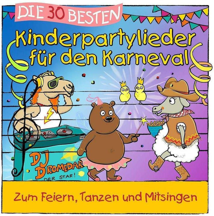 Actual product image The 30 best children's party songs for carnival (The daycare frogs, Simone Sommerland, Karsten Happiness, German)