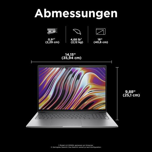 Produktbild HP ZBook Power 16 G11 Intel Core Ultra 9 185H 40,64cm 16inch WQXGA 64GB 2TB/SSD NVIDIA RTX 3000 8GB (16", 64 GB, 2000 GB, DE)
