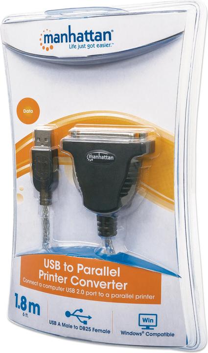 Immagine prodotto Manhattan Convertitore da USB a parallelo, 1.8m (1.80 m, Parallelo (stampante))