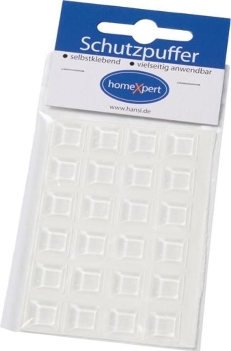 Produktbild Hansi-Siebert Schutzpuffer Clear 12,7 mm Kunststoff transparent Quadrat selbstklebend (Kunststoffgleiter, 24 Stück)