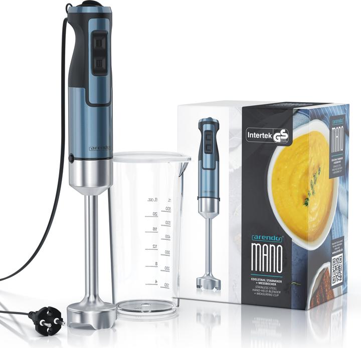 Actual product image Arendo Hand blender 1000W & 600ml measuring jug, stainless steel, hand blender, turbo button, detachable